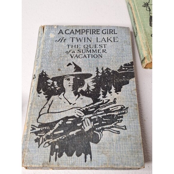 Camp-Fire Girls 1918: At Twin Lake And On A Hike - Lot Of 2 Books - Picture 11 of 16